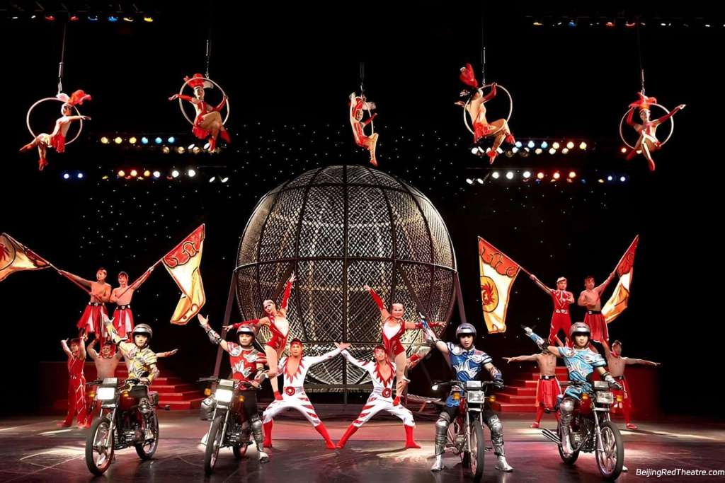 Beijing's Most Thrilling Night Out | Red Theatre Acrobatics & Motorcycle Globe